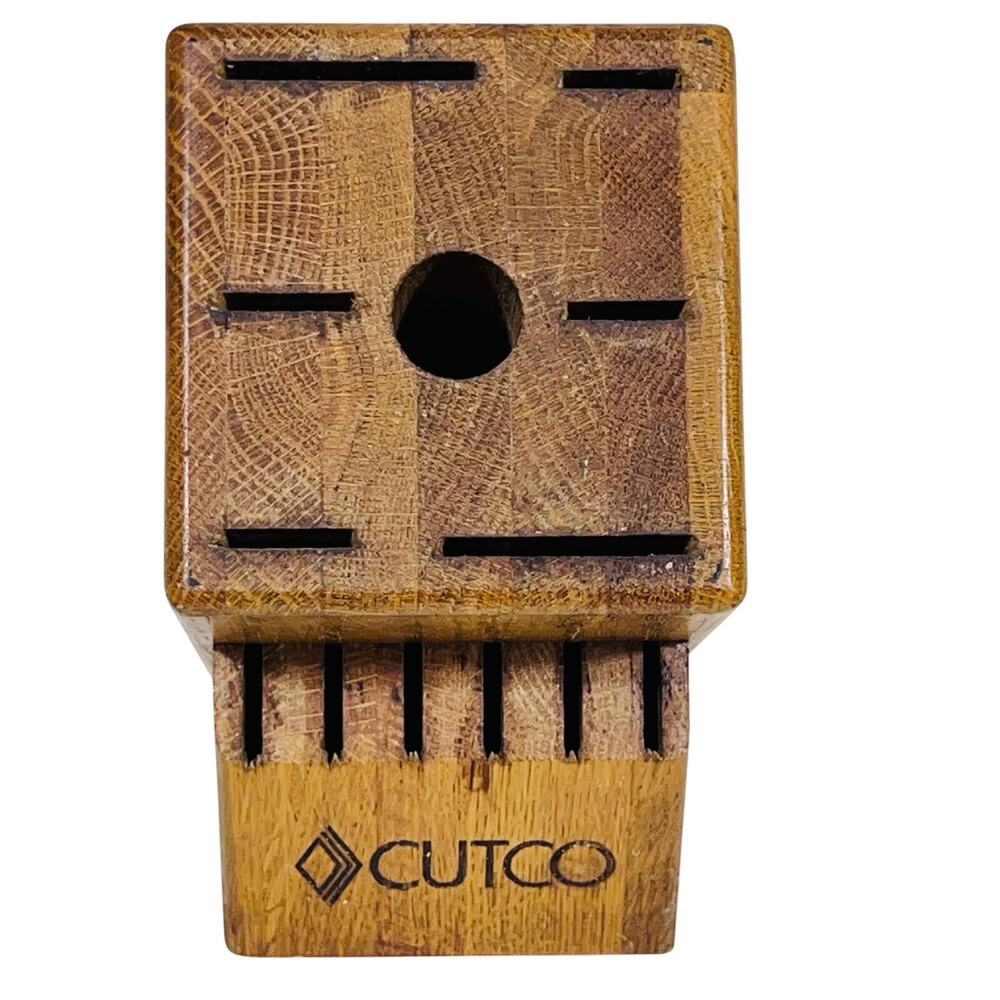 Vintage Cutco Galley 6 Set Block 13 Slot Oak Finish Made in USA